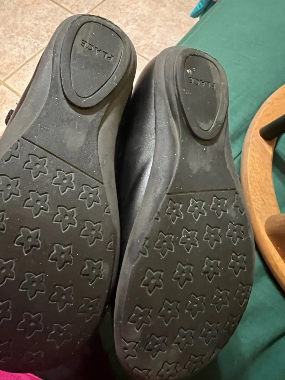Place Black Cat Mary Jane Dress Shoes with Heart Nose